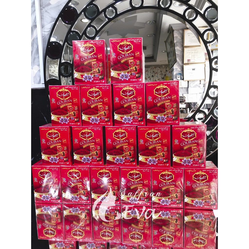 1gr Saffron Iran Loại 1 Negin thương hiệu Goliran / Nhụy Hoa Nghệ Tây Iran Loại Negin Hộp 1gr Goliran