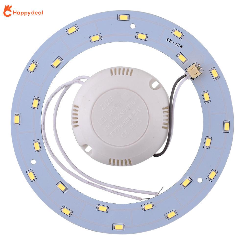 12W 24 LED Panel Circle Annular Home Practical Ceiling Light Durable Pure White