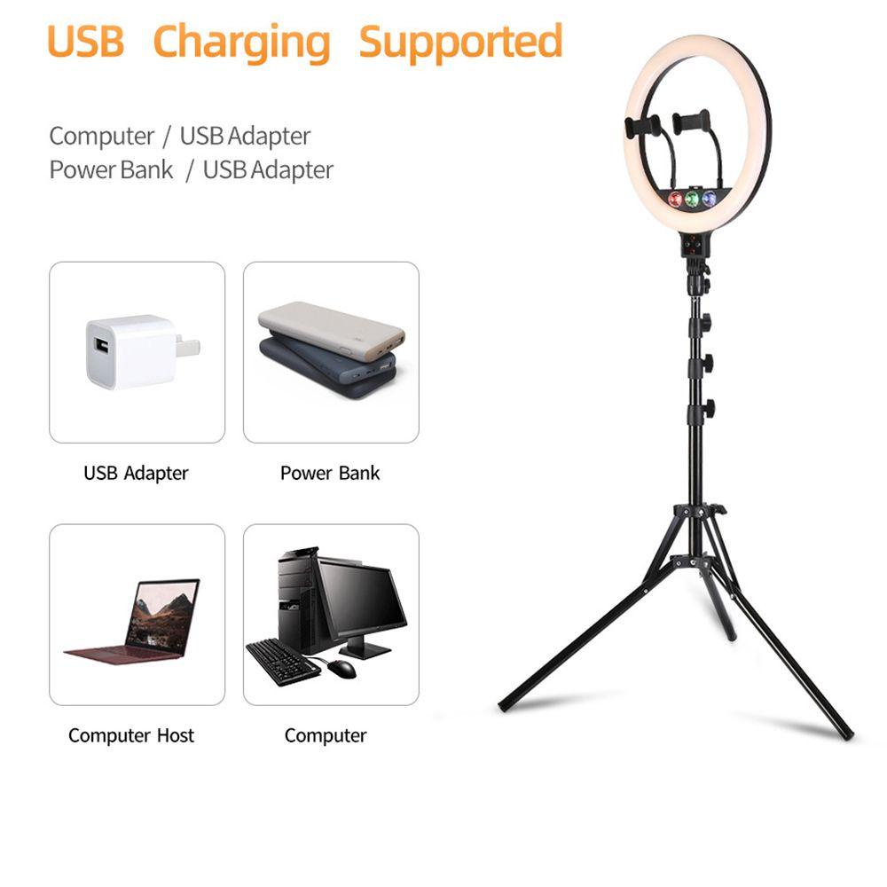 BTLIMER Vòng Đèn Led Chụp Ảnh 13 inch Có Thể Điều Chỉnh Độ Sáng
