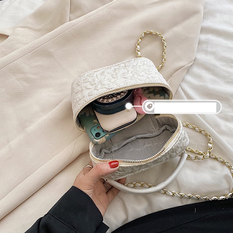 Túi Đeo Vai Có Khóa Kéo Đính Ngọc Trai Thời Trang Cho Nữ