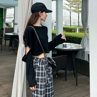 💥SẴN-GIÁ SẬP SÀN💥 Áo thun croptop ống tay cut out tháo nối mặc 2 kiểu trẻ trung cá tính dancer