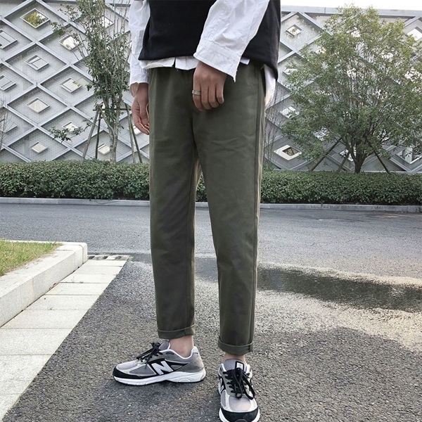 Quần ống rộng Phong Cách Hong Kong Thời Trang Cho Nam