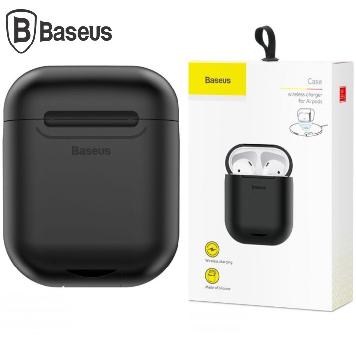 Bao case silicon kiêm sạc nhanh không dây Apple Airpods nhãn hiệu Baseus WIAPPOD-01 - Hàng chính hãng