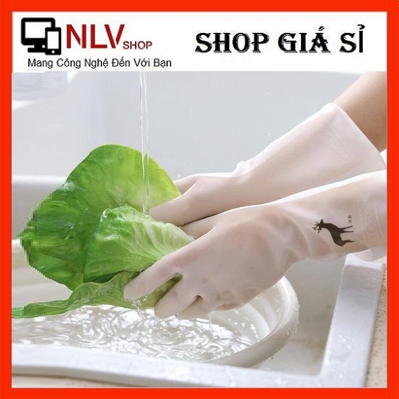 Găng Tay Cao Su Găng Tay Rửa Chén Hình Con Hươu Siêu Dai Siêu Bền Chuyên Dùng Làm Bếp , Dọn Dẹp Rửa Chén Bát
