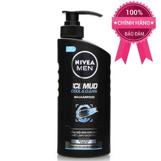 Dầu gội bùn khoáng cho da nhờn ngứa Nivea Men Ice Mud Cool and Clean 530ml