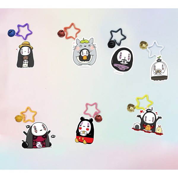 Móc khoá vô diện dẹt vòng MKI22 móc khoá cute móc khoá dễ thương