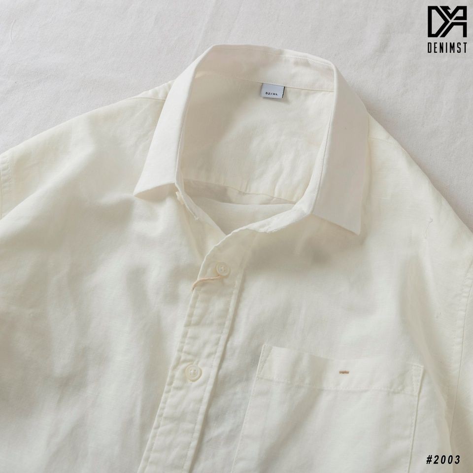 Áo sơ mi nam cổ bẻ dài tay DENIMST vải đũi thoáng mát,mềm mại, form regular fit 2003 | BigBuy360 - bigbuy360.vn