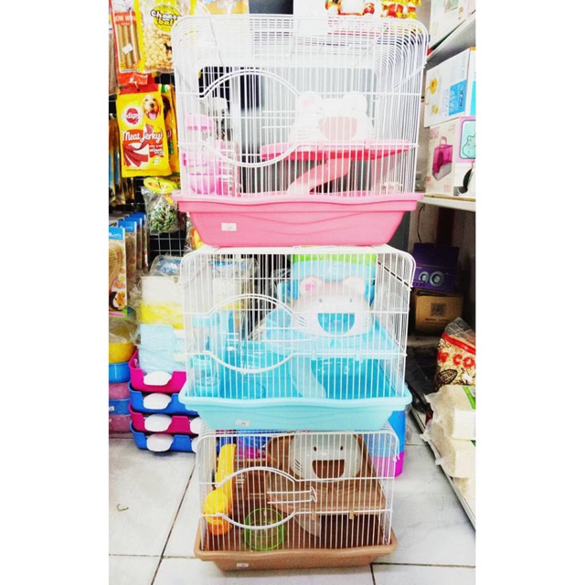 Lồng Mèo vuông cho Hamster. Lồng sắt nuôi hamster. Lồng mèo 36cm [Fullbox