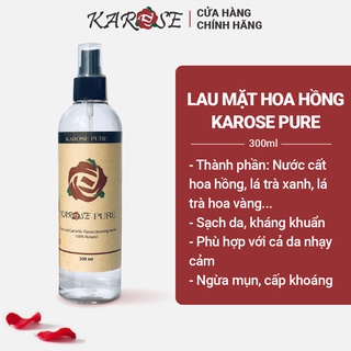(DATE MỚI NHẤT, 300ml) NƯỚC LAU MẶT, XỊT KHOÁNG HỮU CƠ LÀM SẠCH DA, KHÁNG KHUẨN KAROSE PURE