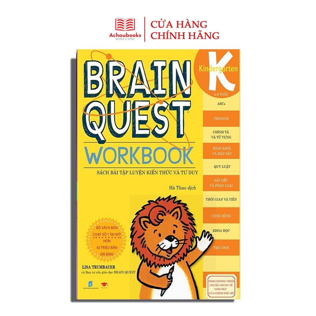 Sách: Braint Quest WorkBook - K cho trẻ từ 5-6 tuổi