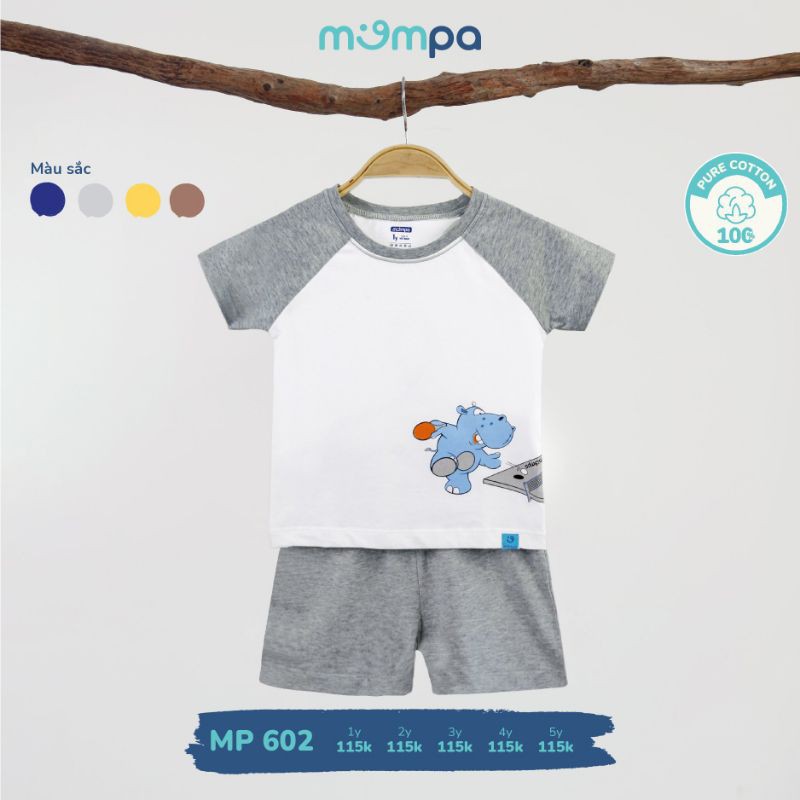 Bộ cộc tay cotton organic Mompa (UalaRogo)