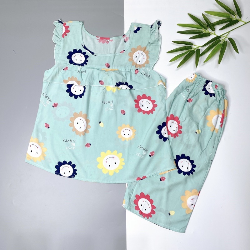 Đồ tole lanh nữ mặc nhà quần lửng áo cánh tiên, tole bigsize (45-70kg) | BigBuy360 - bigbuy360.vn