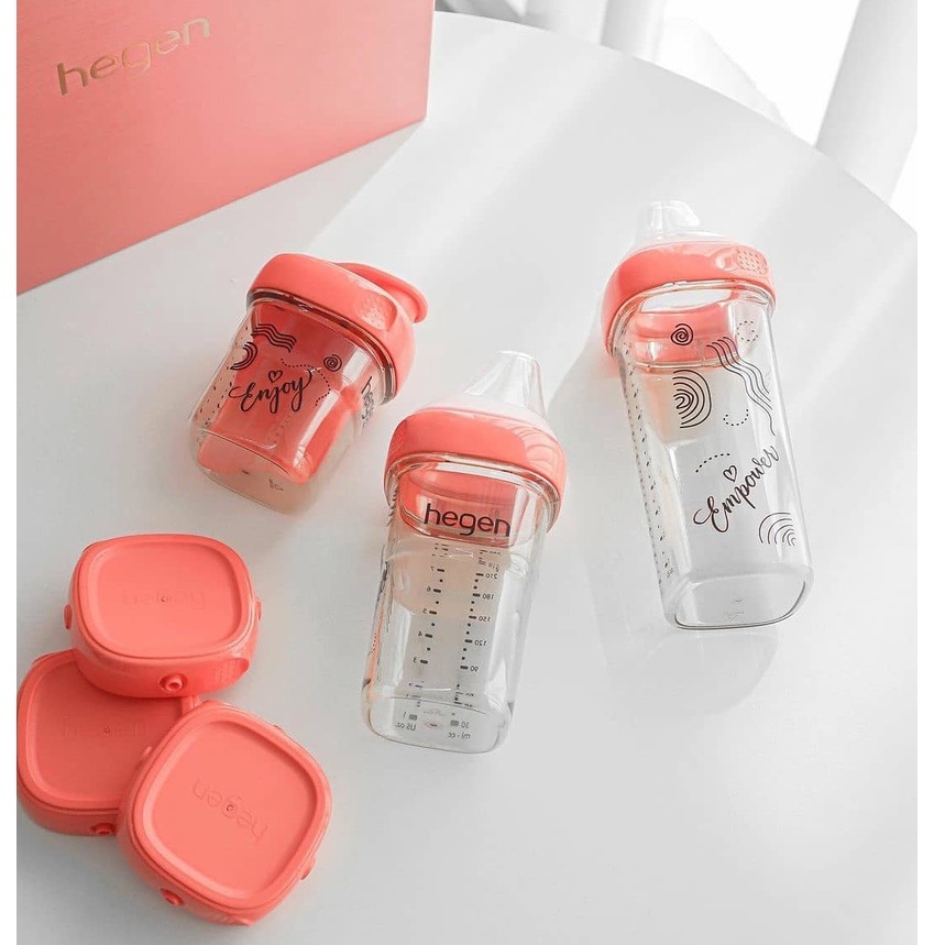 Bộ quà tặng bình sữa Hegen đỏ 150m/ 240ml/ 330ml Triple Red E Collection