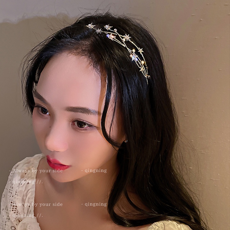 DREJEW Cài tóc đính đá phong cách Hàn Quốc thời trang mùa hè cho nữ