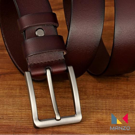 COMBO bộ dây nịt da,Thắt lưng MN668 và ví da cao cấp nhập khẩu từ Ý (nâu)