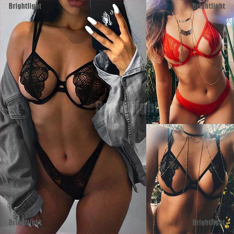 Bộ Đồ Lót Ren Hoa Quyến Rũ Dành Cho Nữ