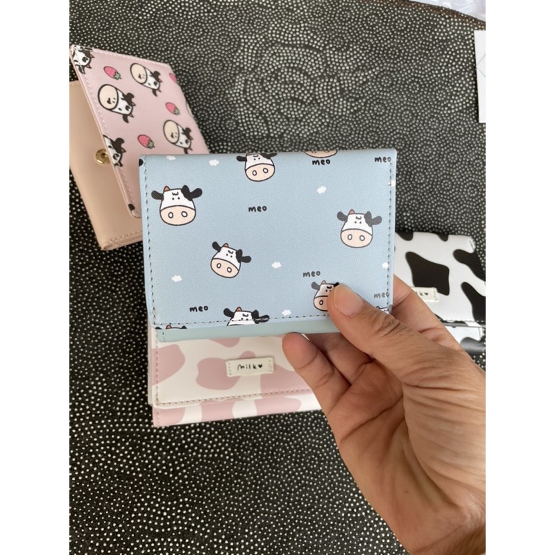 [Mã FAMAYWA2 giảm 10K đơn 50K] Ví bóp nữ mini cầm tay hình bò sữa, chất liệu da cao cấp - V021 | BigBuy360 - bigbuy360.vn