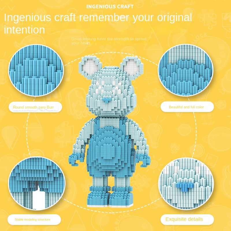 M Chakra Khối Lắp Ráp Hình Ba Lô Gấu Lớn Nhiều Màu Sắc