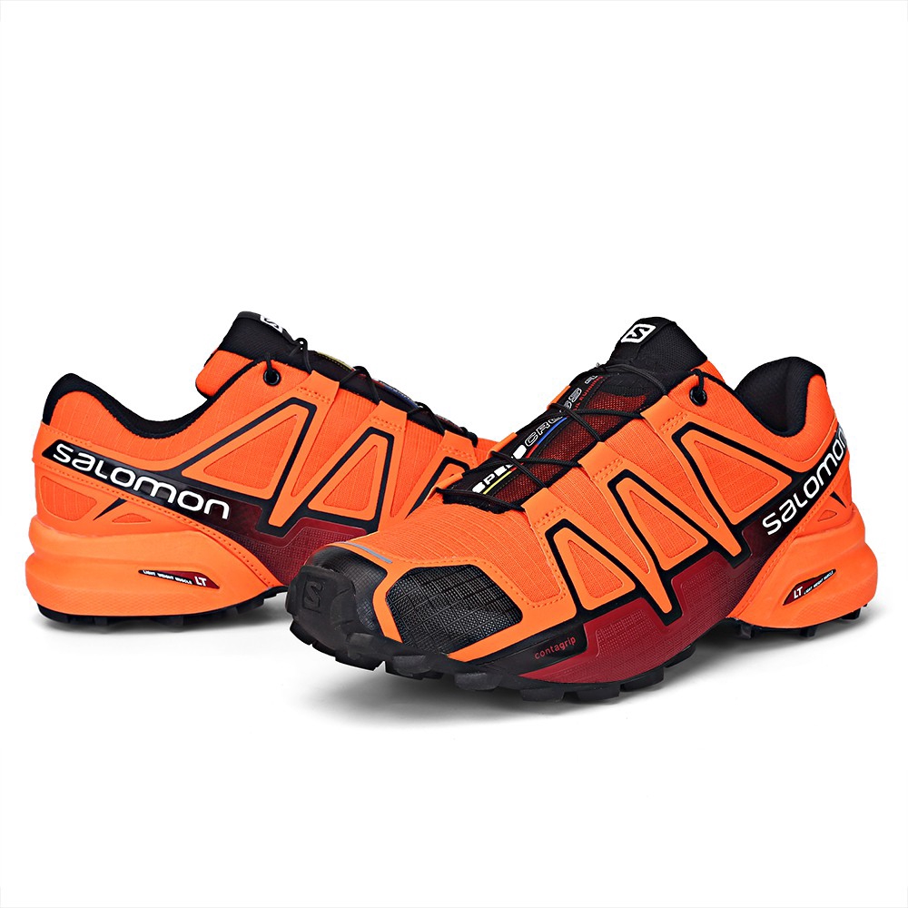 [Với hộp] Chính hãng Salomon SPEEDCROSS 4W màu cam nam ngoài trời giày thể thao thoáng khí :