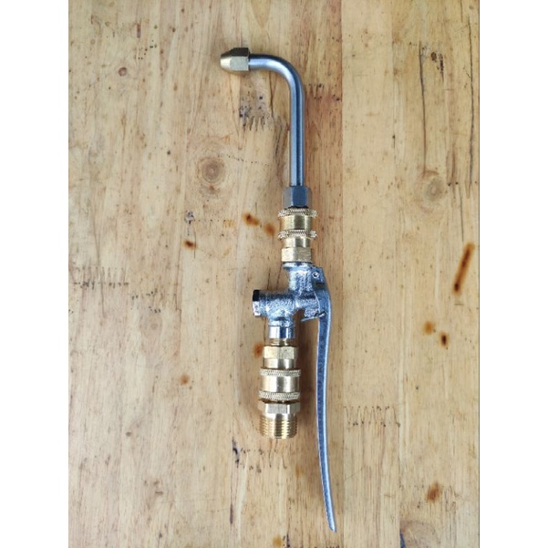 bộ tay xịt inox kèm bét xịt 15cm vuông góc