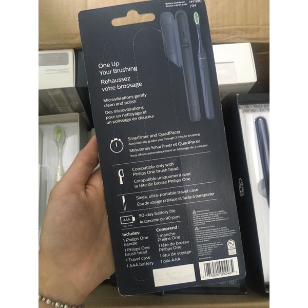 BÀN CHẢI ĐIỆN ĐÁNH RĂNG PHILIPS ONE SONICARE - SỬ DỤNG PIN AAA - HÌNH THẬT Ở CUỐI CÙNG