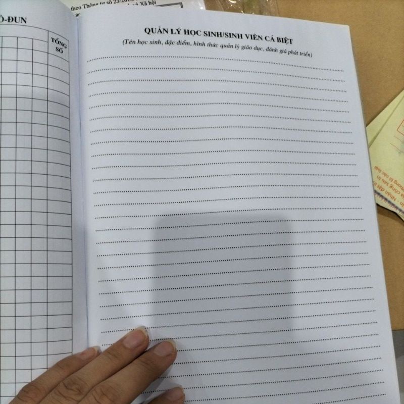 Sổ tay giáo viên theo tt23/2018