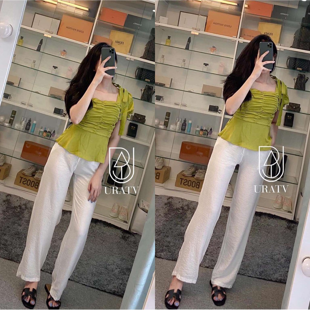 [FREESHIP - ẢNH CHÍNH CHỦ] Áo peplum vai cột nơ