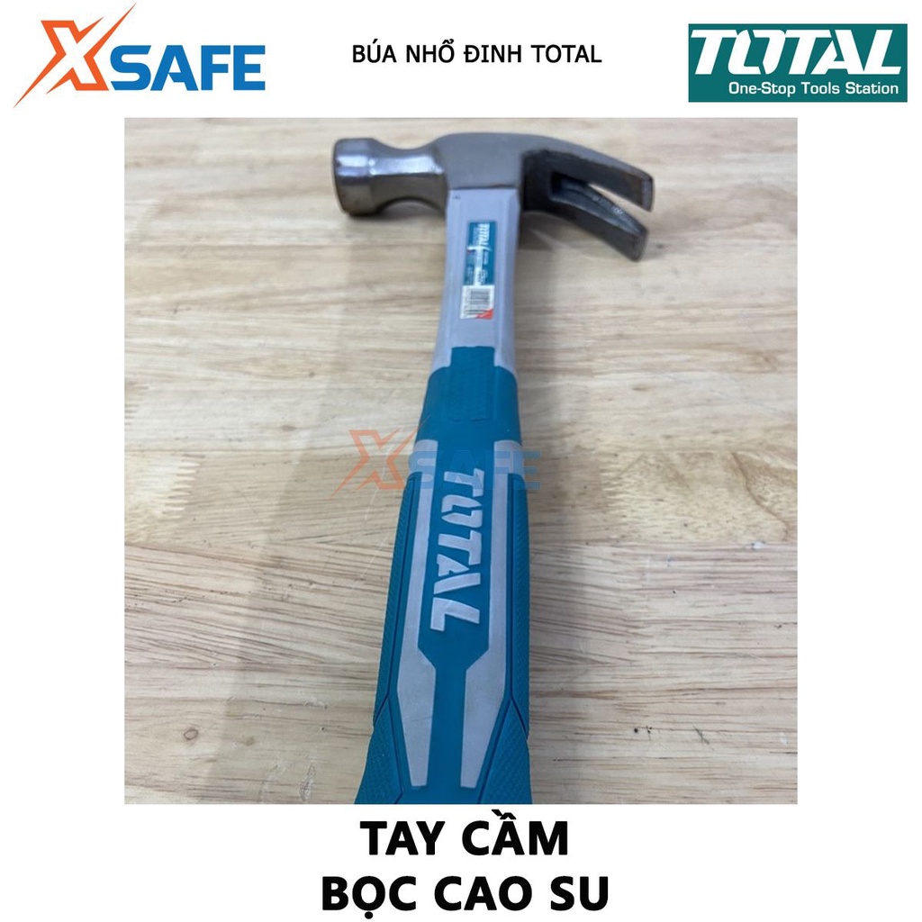 Búa nhổ đinh TOTAL Búa cầm tay mini đầu thép carbon 45# chịu nhiệt, độ cứng vượt trội, chống oxi hóa cao - [XSAFE]