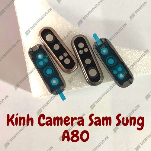 Chụp kính camera Samsung A80 trắng và hồng