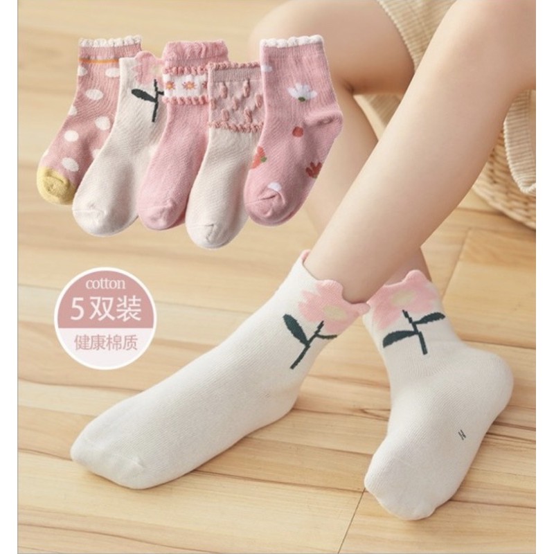 sét bi tất bé gái 5 đôi có ảnh thật