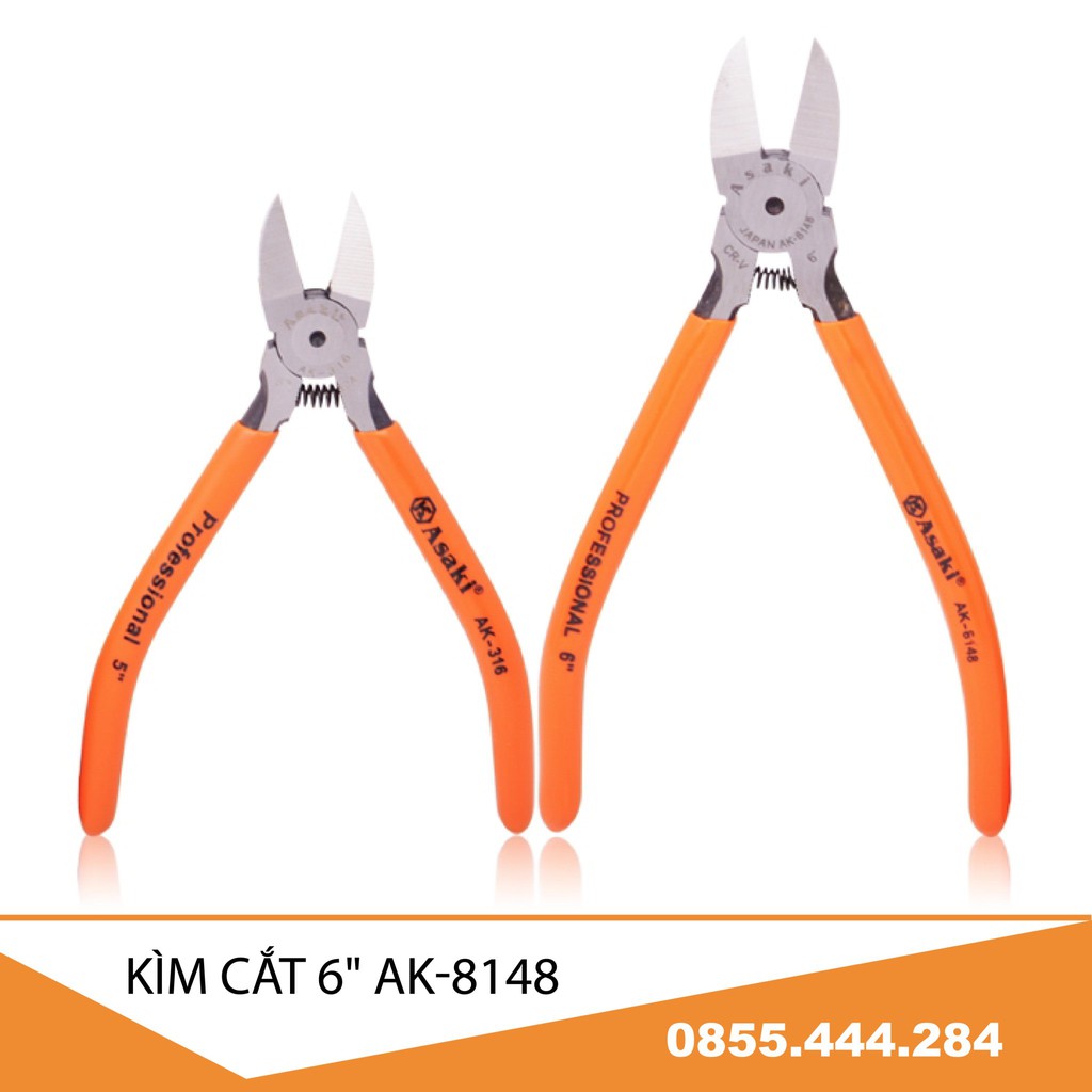 Kìm cắt 6 inch [HÀNG CHÍNH HÃNG] ASAKI AK-8148