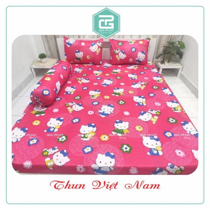 ( Nệm cao 13_25cm ) Bộ ga thun lạnh Việt Nam cao cấp