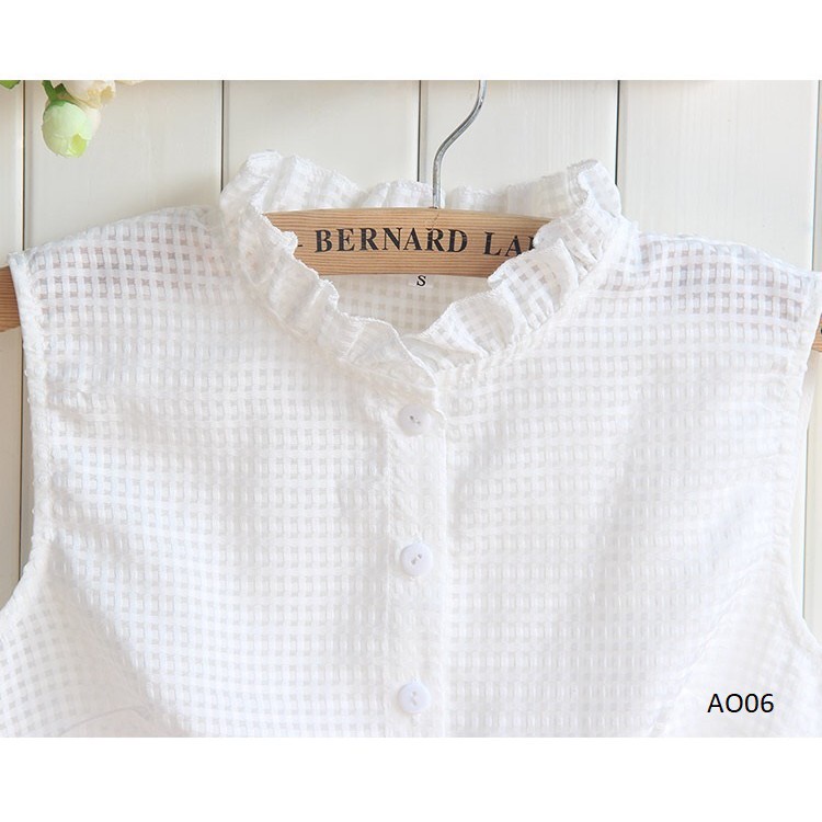 Cổ áo rời cổ lọ dạng croptop mặc trong áo len đầm không cổ - Mã AO51