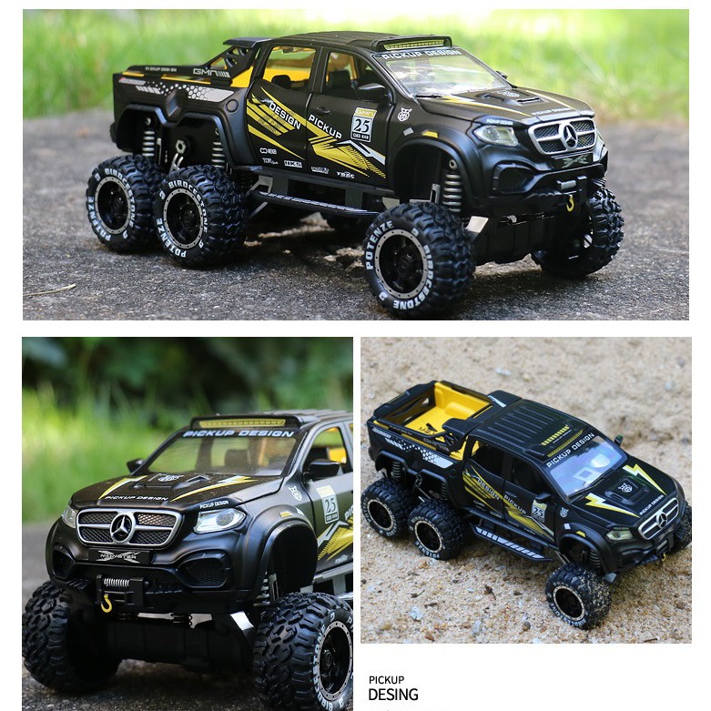 Ô tô Mô hình Mercedes Benz X-CLASS 6×6 Pickup Offroad tỉ lệ 1:28