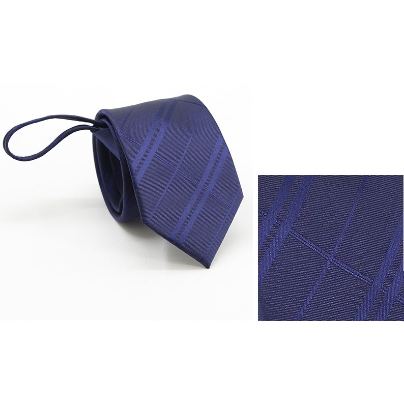 Calavat Nam 7cm màu xanh kẻ chéo phong cách lịch sự, sang trọng, Cravat công sở, Cà vạt chú rể, Cavat dự tiệc