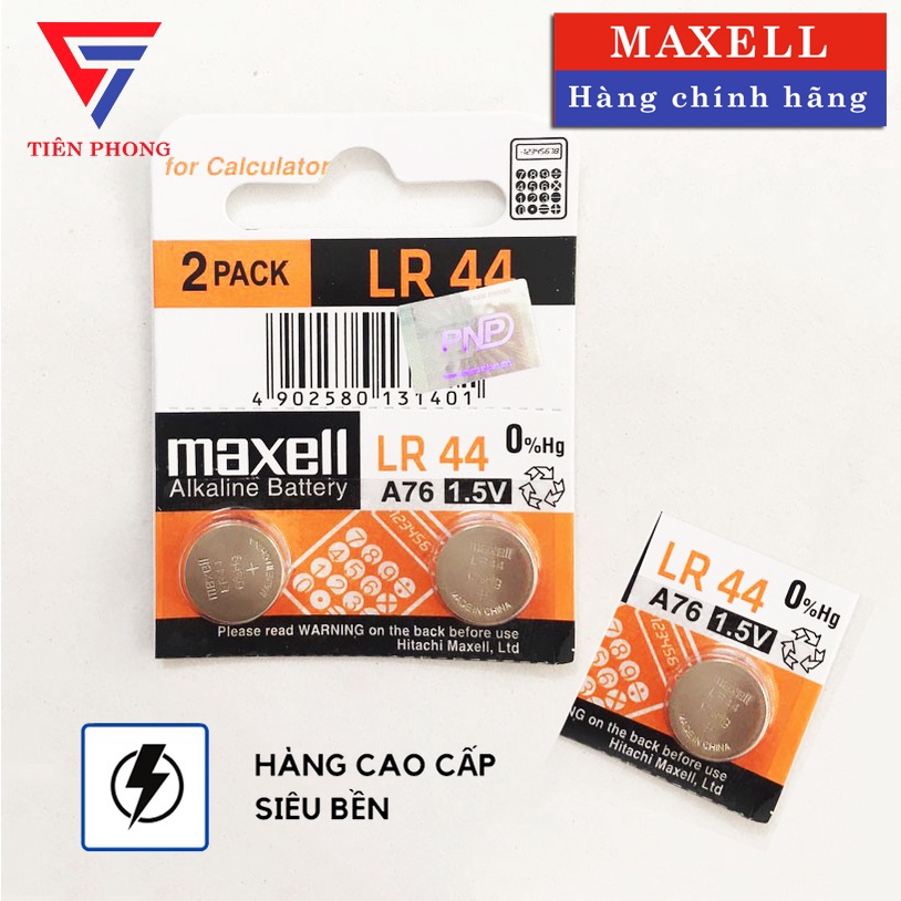 [ 10 VIÊN] Pin LR44 AG13 357 A76 SR44W chính hãng Maxell, pin đồ chơi, pin máy tính casio