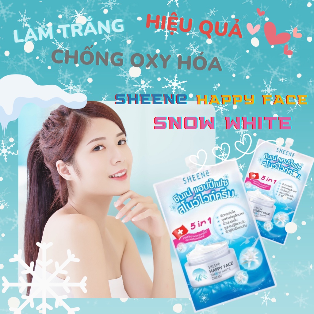 Kem dưỡng trắng da Sheene Happy Face dạng túi nhỏ, tiện dụng khi đi du lịch (5g). Shop SuBo