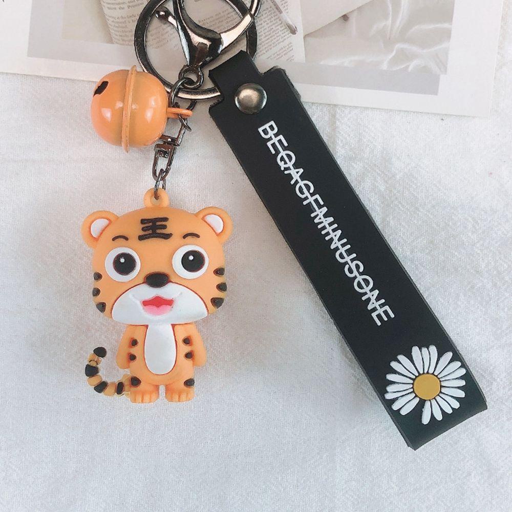 Móc Khóa Hình Hổ Hoạt Hình Vui Nhộn Trang Trí Túi Xách / Balo Cho Bé Trai