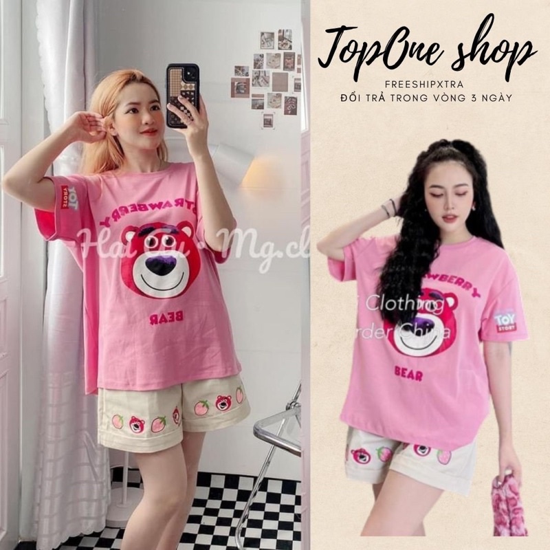 Bộ đủi thể thao gấu siêu cute , thể thao năng động , mặc ở nhà đi chơi đều được