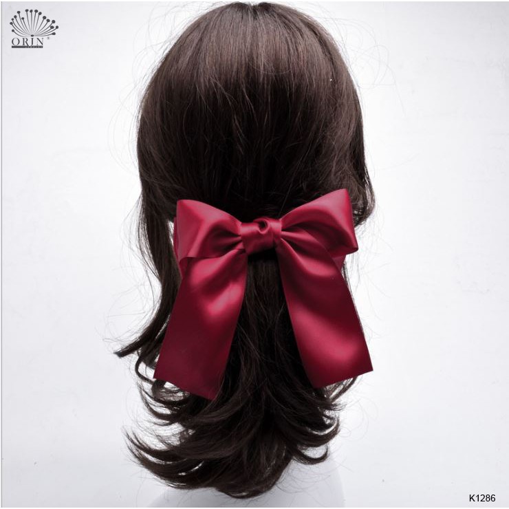 Kẹp tóc nơ vải xinh 3 lớp cao cấp Orin K1286