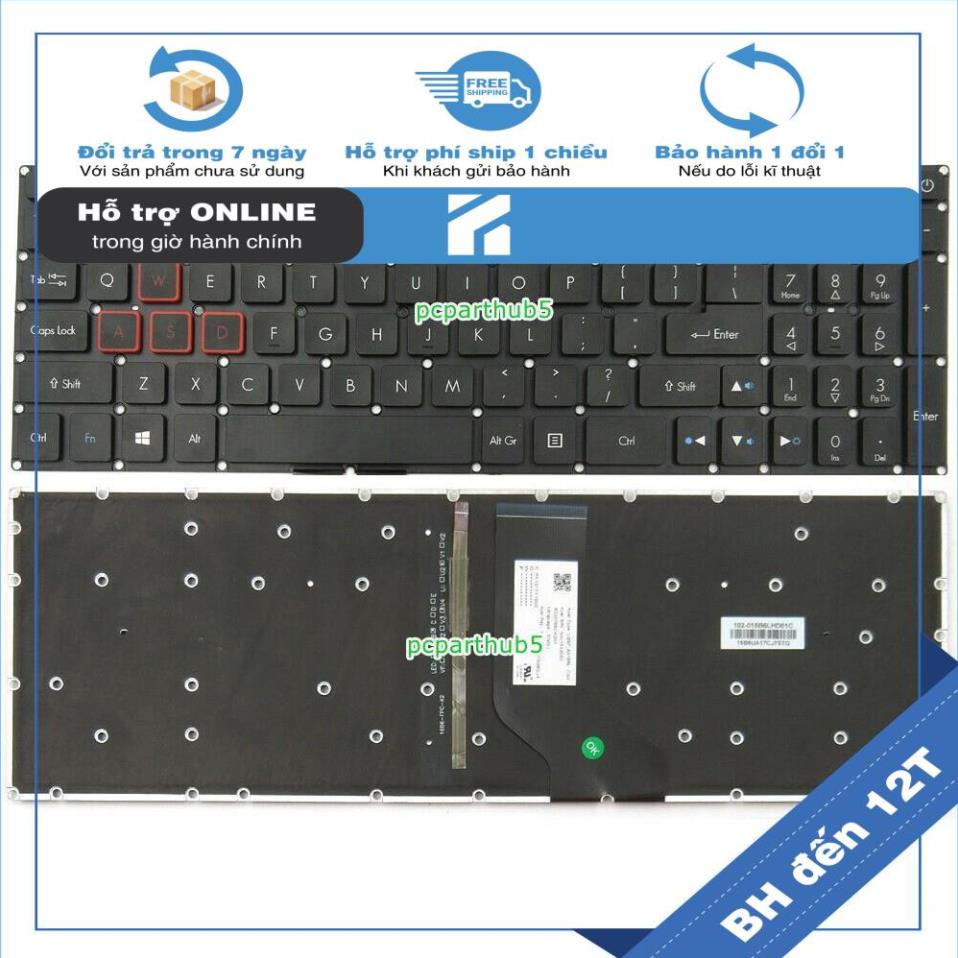 Bàn Phím Laptop Acer Aspire VX 15 VX5-591G VX5-793 Nitro 5 AN515-41 AN515-42 AN515-51-52-53-54 Loại có led-Pkgs