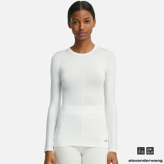 Áo giữ nhiệt heattech nữ cổ tròn dòng Alexander Wang của UNIQLO