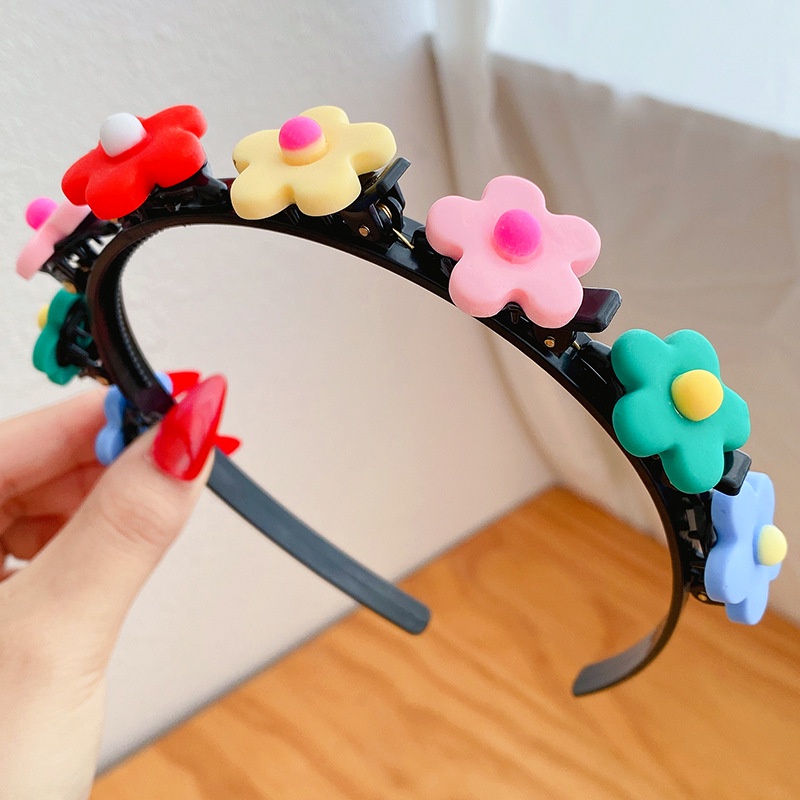 Cài tóc đính hoa nhiều màu sắc dễ thương dành cho trẻ em