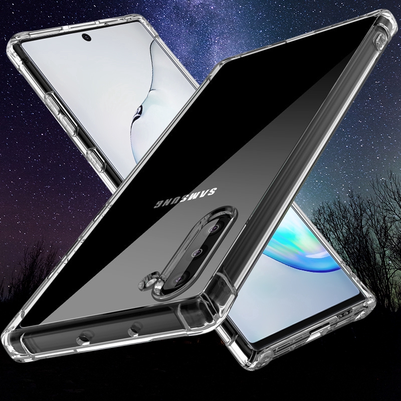Ultra-thin Clear Phone Case For Samsung Galaxy A20 30 40 50 70 10 Note 10 Pro A10E A10S A20S M30S Airbag Silicone Cover