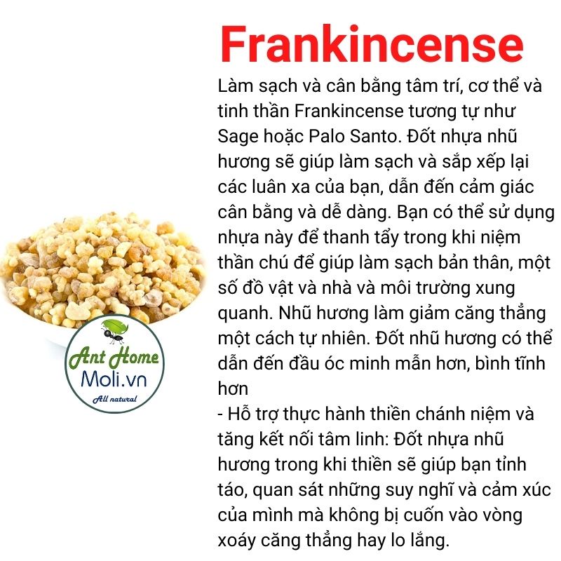 Nhựa cây nhũ hương Frankincense xông đốt thanh tẩy nhà cửa
