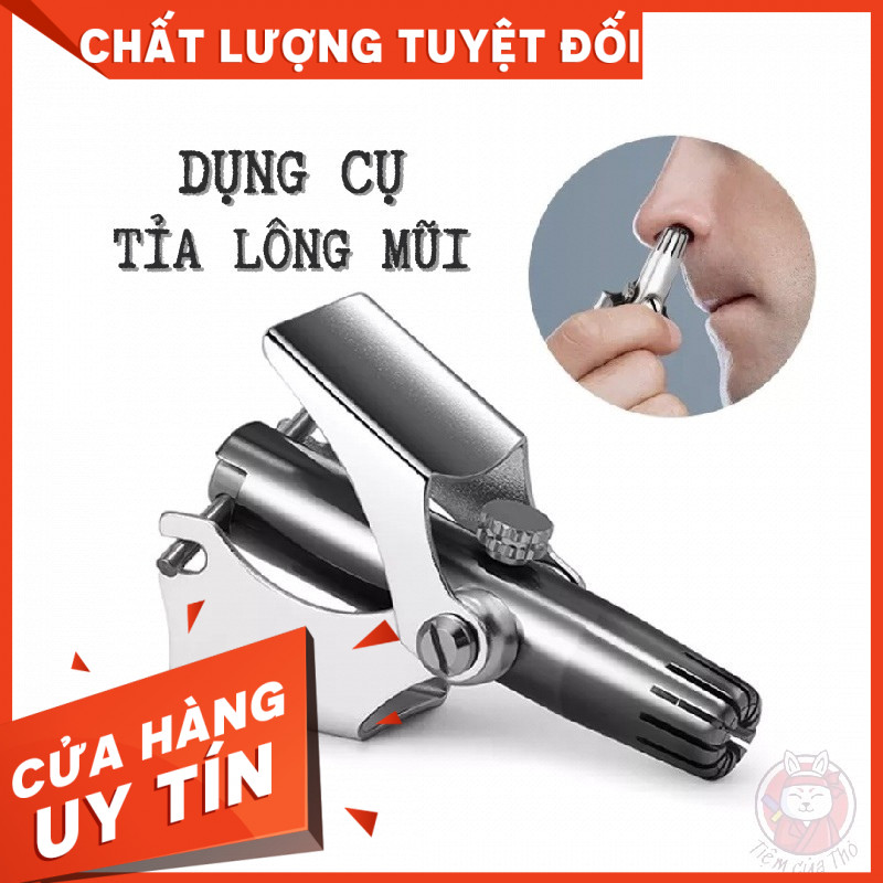 Freeship-[SIÊU TIỆN ÍCH] Dụng cụ cắt tỉa lông mũi ES-108 bằng thép không gỉ cao cấp, máy cắt lông mũi an toàn tiện lợi