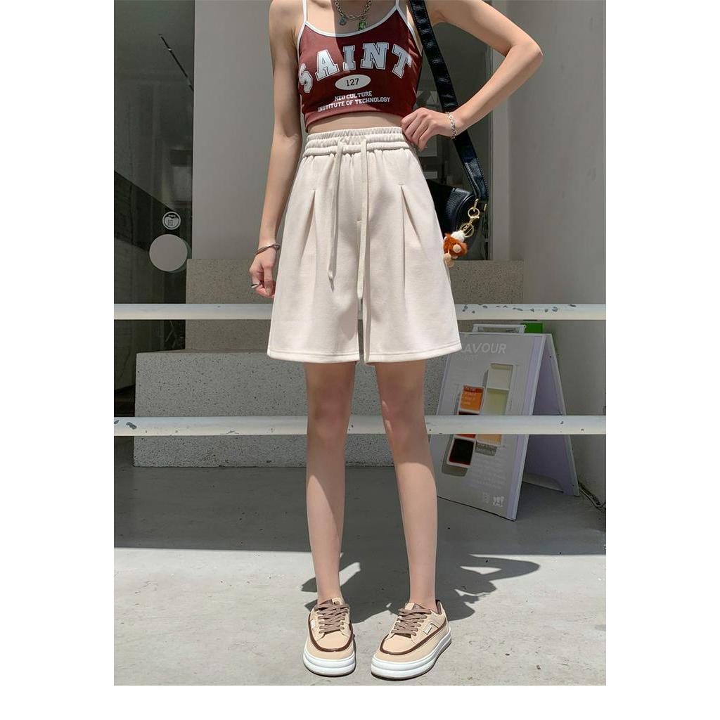 Quần Short Thể Thao Màu Hồng Lưng Cao Tôn Dáng Thời Trang Cho Nữ 64134