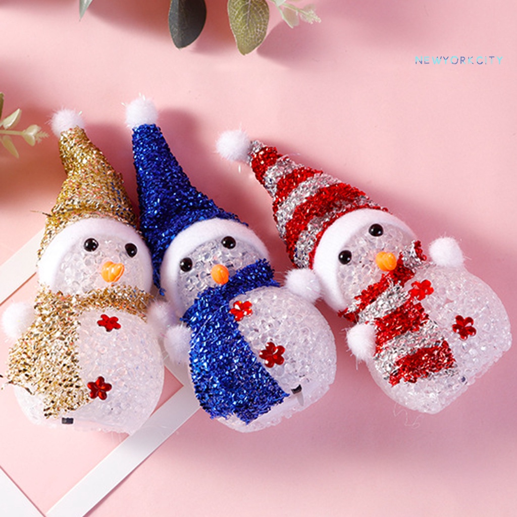 Người Tuyết Đội Mũ Nhiều Màu Sắc Có Đèn Ngủ Tiện Dụng