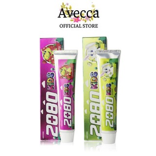 Kem Đánh Răng Ngăn Ngừa Vi Khuẩn, Làm Sạch Răng Dành Cho Trẻ Em Hương Táo & Hương Dâu 2080 Kids Toothpaste Hàn Quốc 80g