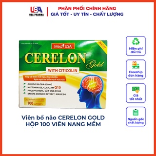 CERELON GOLD - Giúp tăng cường tuần hoàn máu não, giảm tiền đình  - Hộp 100 viên